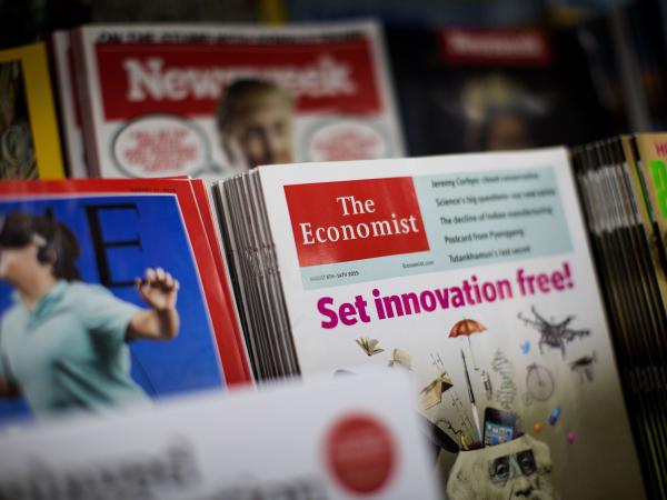 Una copia de la revista The Economist que se vende en Londres.