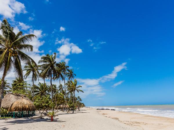 Playa Palomino en La Guajira en Colombia