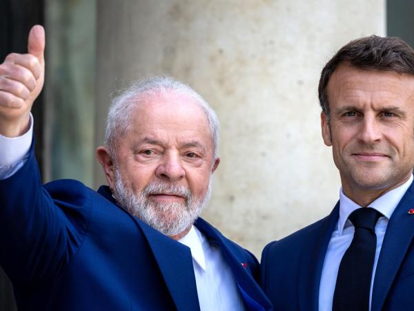 El presidente de Brasil, Lula da Silva, y el presidente francés Emmanuel Macron