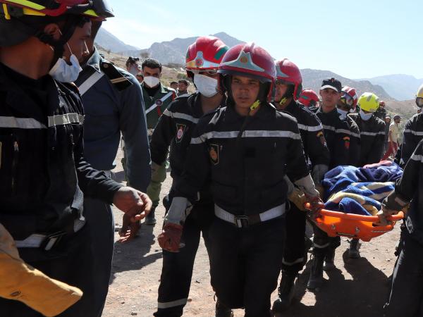 Labores de rescate en Marruecos