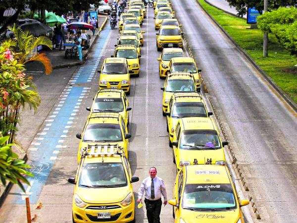 Taxistas en manifestación