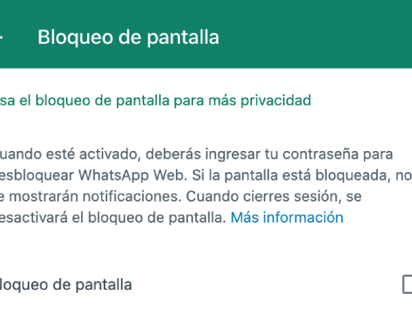 De esta forma se puede bloquear Whatsapp Web con una contraseña