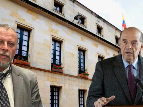 El abogado Ernesto Matallana y el canciller Álvaro Leyva