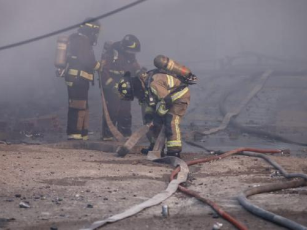 Incendio en vía Bogotá - Cota