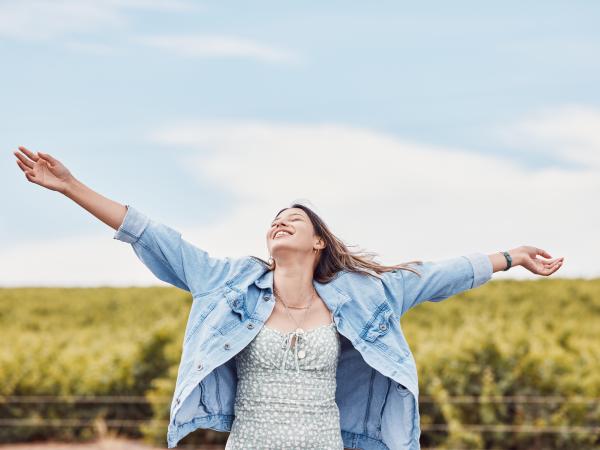 mujer feliz