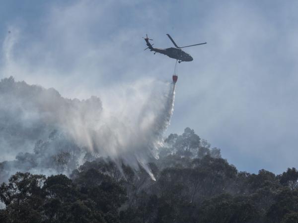 Incendio en los cerros orientales