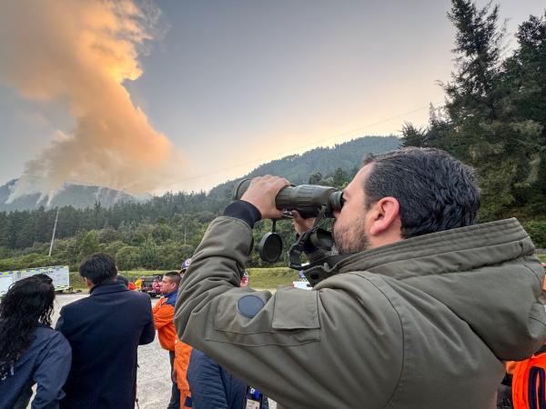 Incendio en los cerros orientales