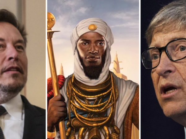 Elon Musk, Mansa Musa y Bill Gates