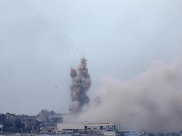 Bombardeo en Gaza