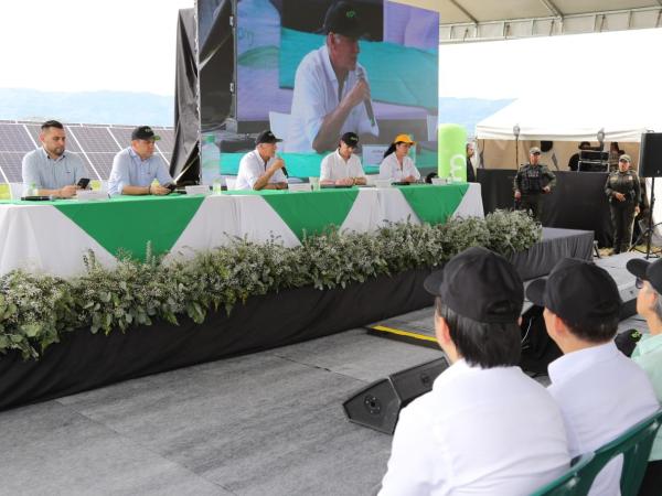 Inauguración del parque solar Tepuy, de EPM, en Caldas