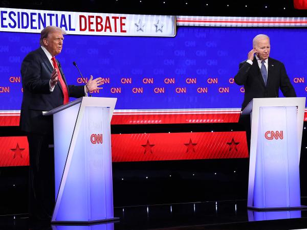 Donald Trump y Joe Biden en el primer debate presidencial de Estados Unidos