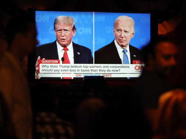 Donald Trump y Joe Biden en el primer debate presidencial de Estados Unidos