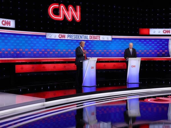 Donald Trump y Joe Biden en el primer debate presidencial de Estados Unidos