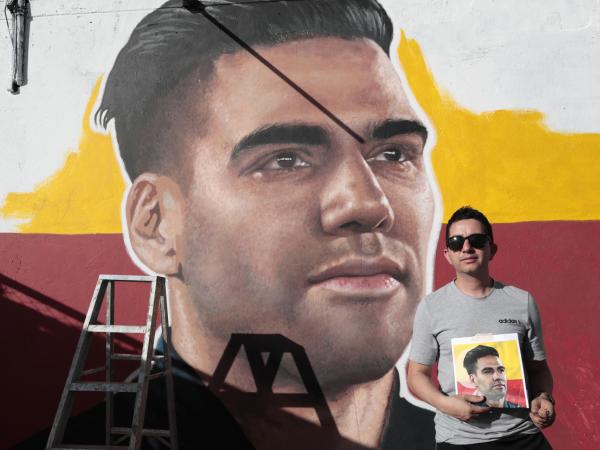 Mural de Falcao en El Campín