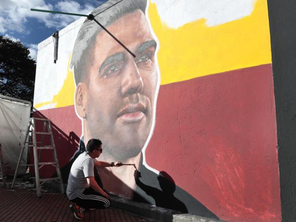 Mural de Falcao en El Campín