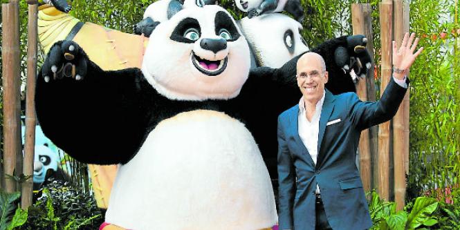 El CEO de DreamWorks, Jeffrey Katzenberg, en la presentación de Kung Fu Panda 3.