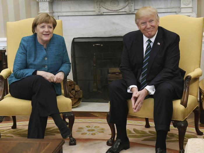 Donald Trump y Angela Merkel