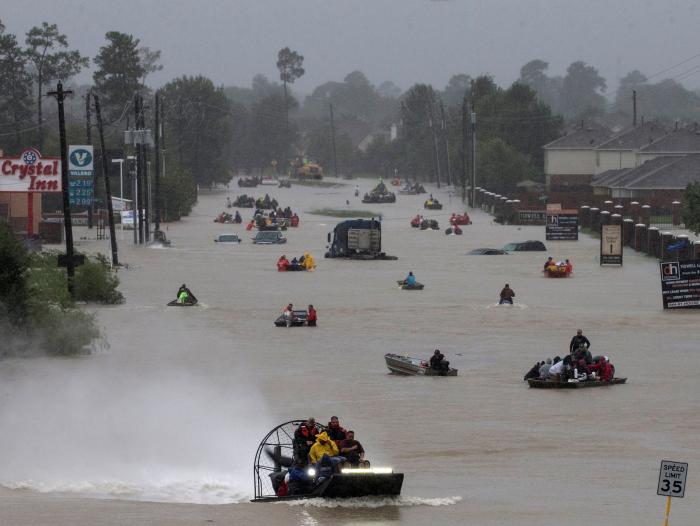 Houston antes y después del huracán Harvey