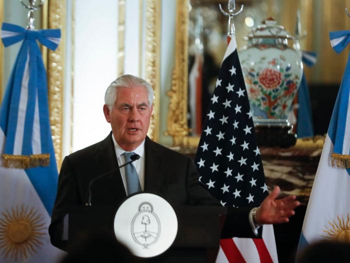 El secretario de Estado de Estados Unidos, Rex Tillerson