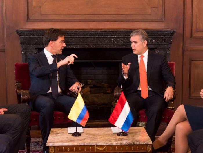 Reunión entre el Primer Ministro de Holanda, Mark Rutte, y el presidente Iván Duque.