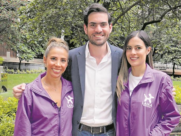 Andrea González, Camilo Sánchez y Manuela Sánchez, cofundadores de la app.