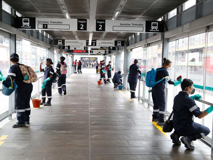 Desinfección Transmilenio