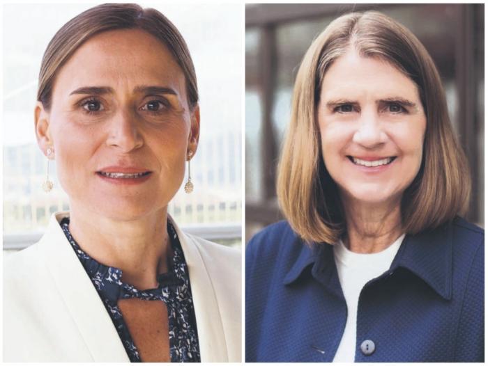 Mónica Ospina, directora del Icfes, y Abby Daniell, gerente desarrollo de negocios del sector público de Amazon Web Services.