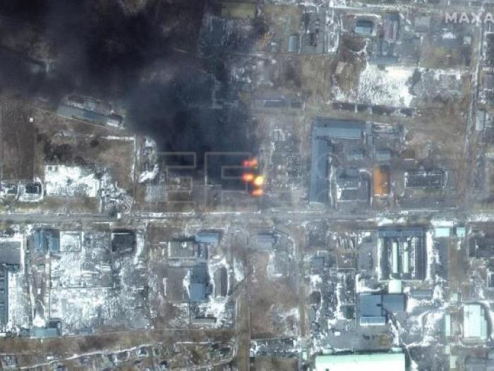 Bombardeo a base militar ucraniana