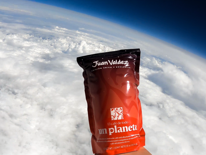 Café de Juan Valdez en el espacio