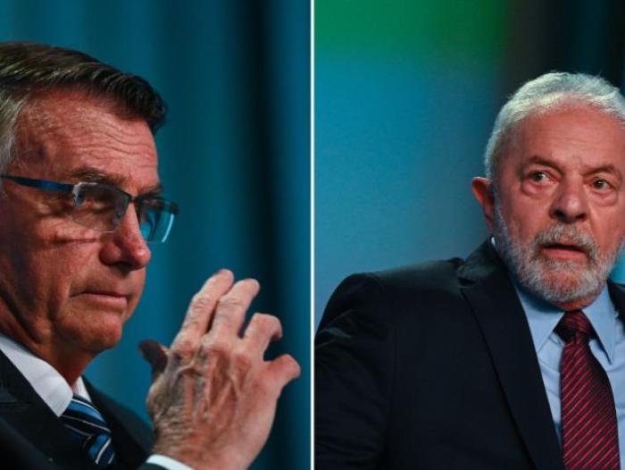 El presidente de Brasil, Jair Bolsonaro, y el expresidente Luiz Inázio Lula da Silva