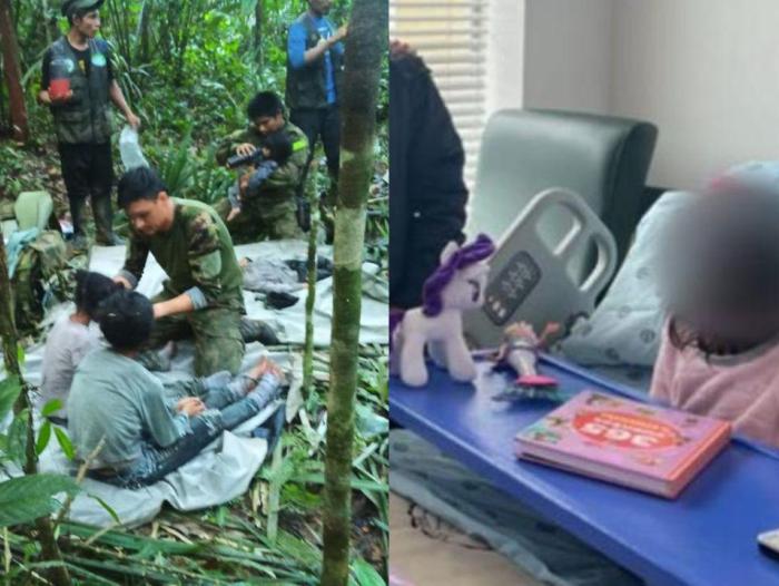 Niños rescatados en la selva y en el hospital