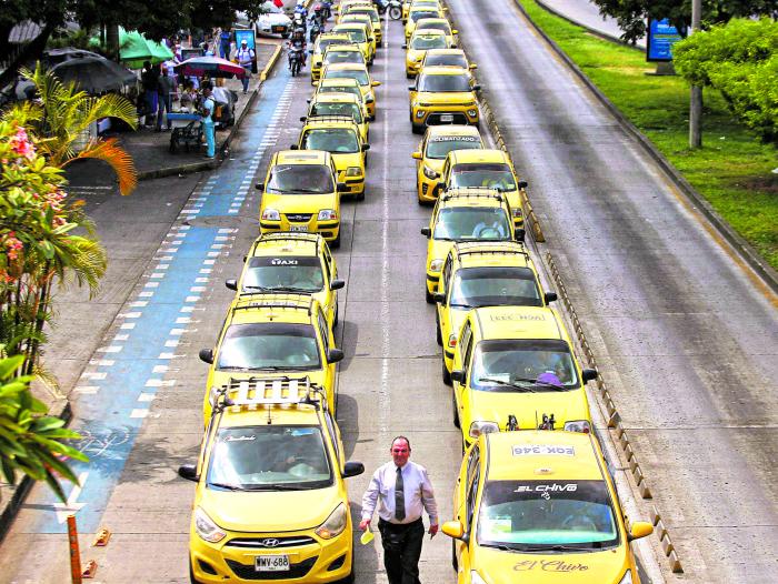 Taxistas en manifestación