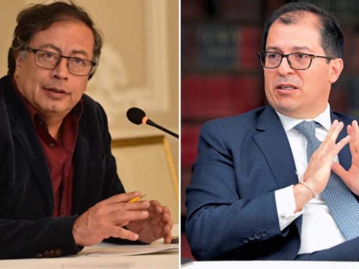 El presidente Gustavo Petro y el fiscal general Francisco Barbosa