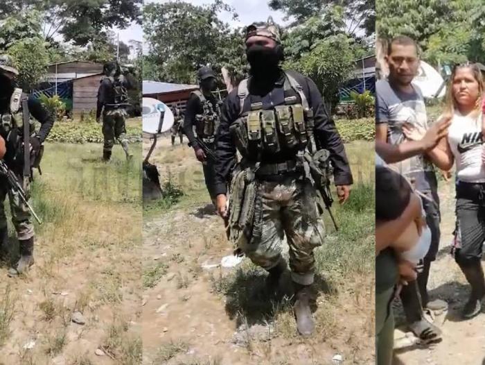 Hombres vestidos con uniformes camuflados y fusiles colgados, llegaron hasta la vereda Bocas del Manso del municipio de Tierralta