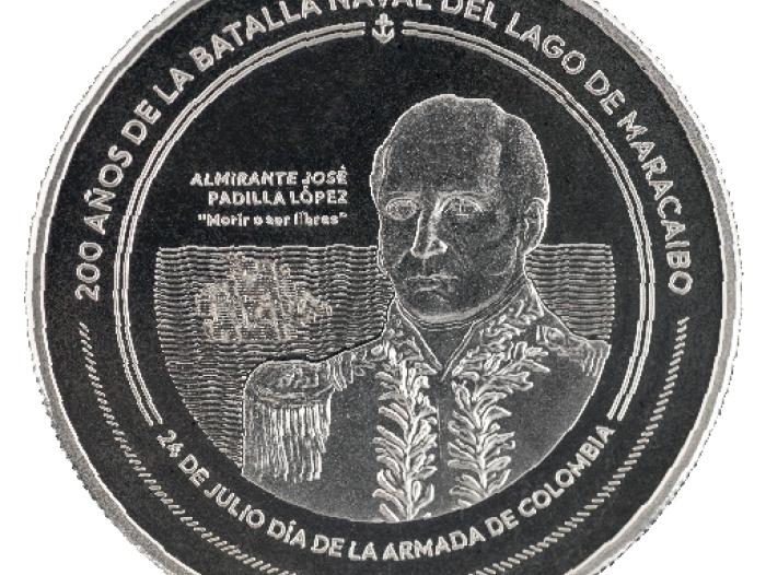 Moneda del Banco de la República de la Batalla Naval del Lago de Maracaibo