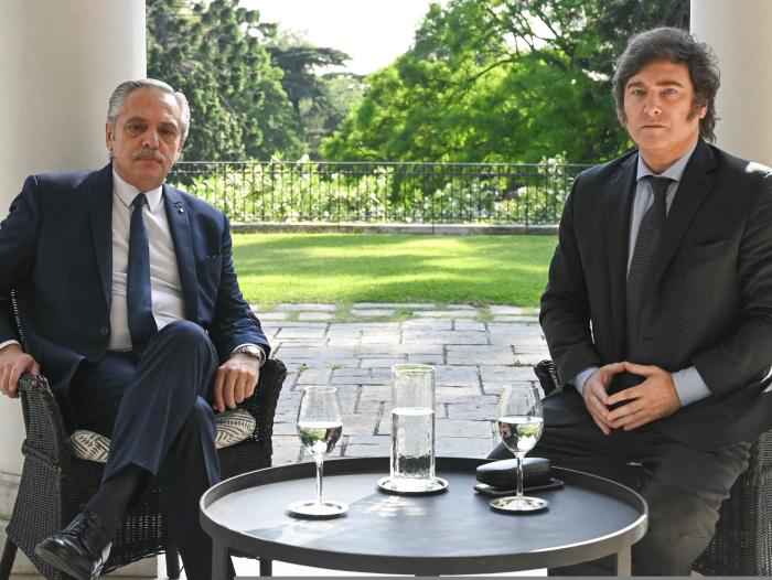 Javier Milei y Alberto Fernández