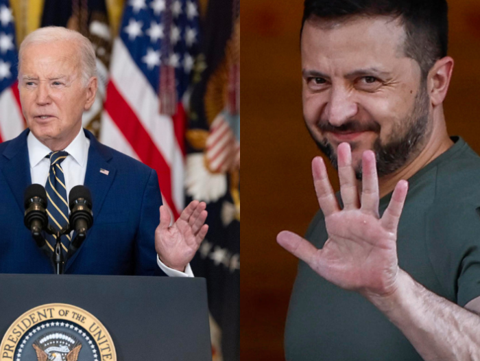 Joe Biden y Volodímir Zelenski