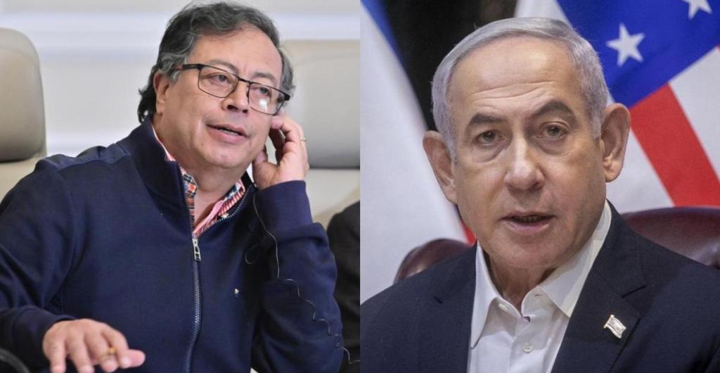 Gustavo Petro y Benjamín Netanyahu