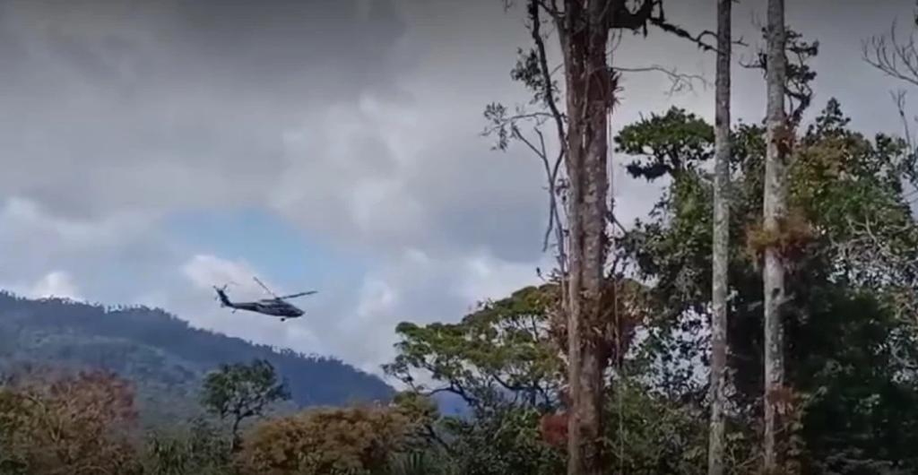 Helicóptero que se accidentó en la frontera con Panamá