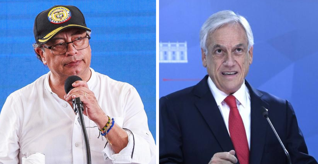 Gustavo Petro y Sebastián Piñera