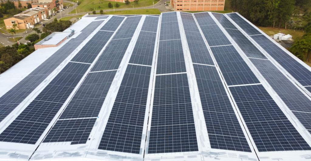 La empresa instaló paneles solares en su planta.