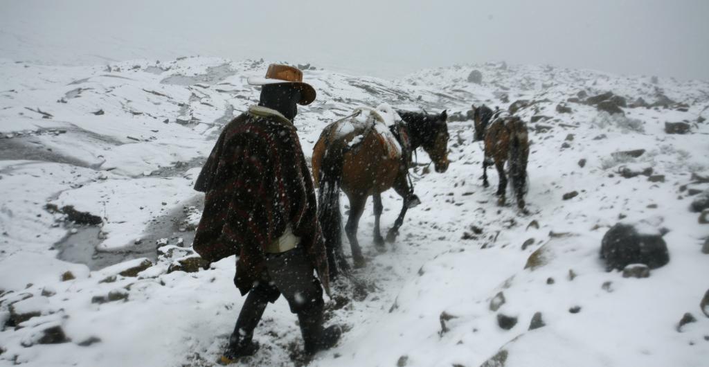 El glaciar Ritacuba Blanco, uno de los picos más altos de Colombia.