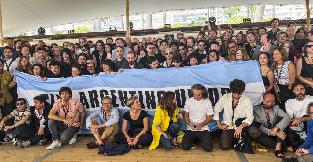 Protesta en Cannes