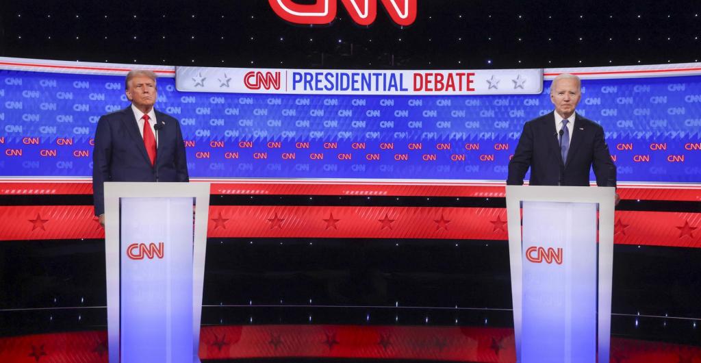 Donald Trump y Joe Biden en el primer debate presidencial de Estados Unidos