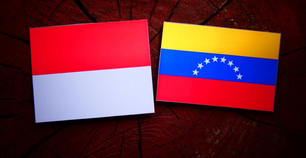 Bandera de Mónaco y Venezuela