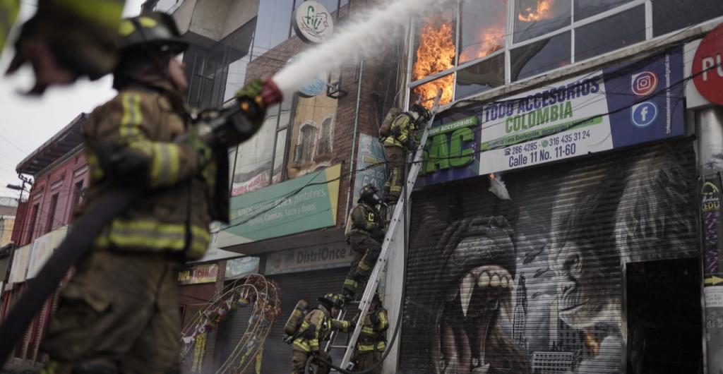 Incendio en San Victorino