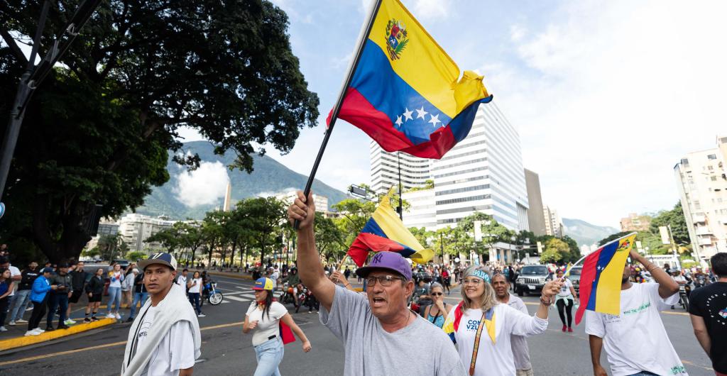 Protestas en Caracas contra los resultados de las presidenciales