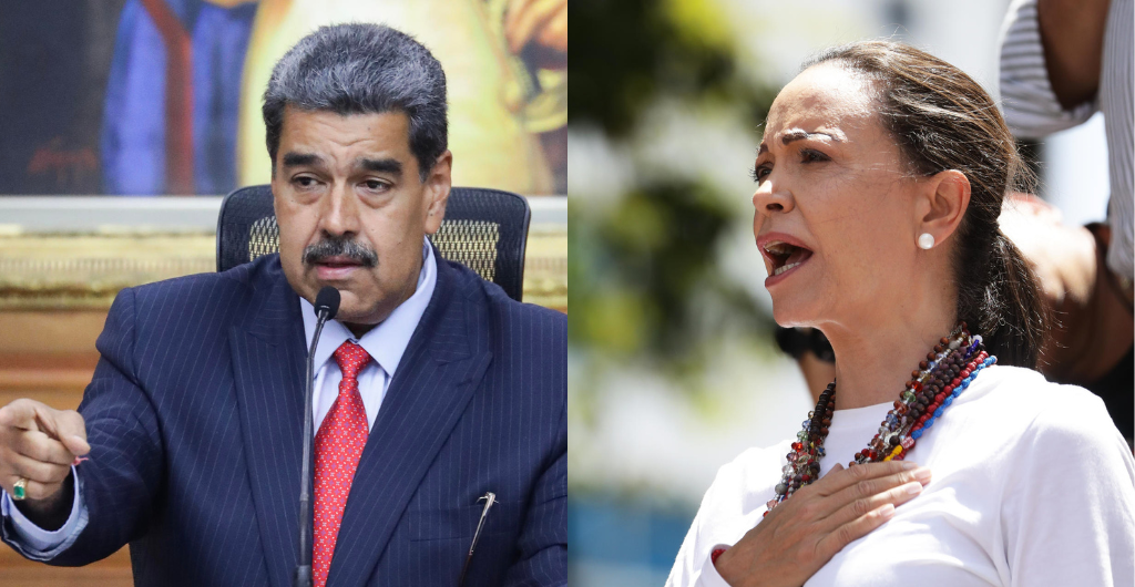 Nicolás Maduro y María Corina Machado