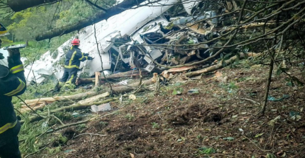 Accidente de avioneta registrado este lunes en Chía