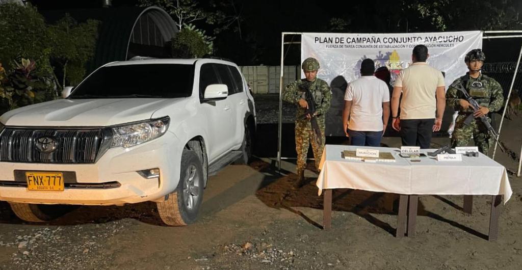 Detención de camioneta en Arauca